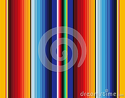 Mexican Blanket Stripes Seamless Vector Pattern Vector Illustration