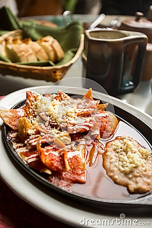 Mexican Breakfast in Tlaquepaque, Jalisco, Mexico. Stock Photo