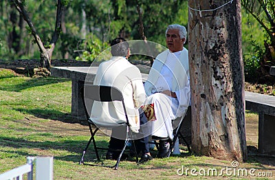 A mexican catholic confession in the forest Editorial Stock Photo