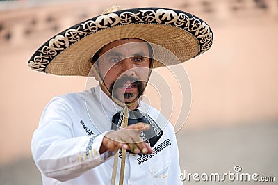 Mexican charros horseman in a sombrero, TX, US Editorial Stock Photo