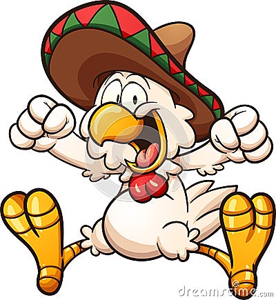 Mexican chicken Vector Illustration