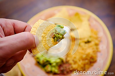 Mexican Chimichanga Burrito Stock Photo