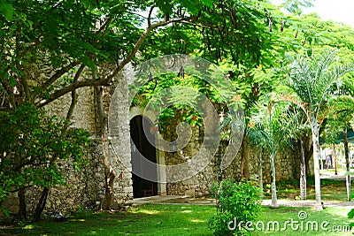 Mexican church Merida Churbunacolonial architecture historia Stock Photo