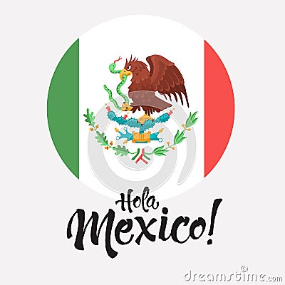 Mexican coat of arms Vector Illustration