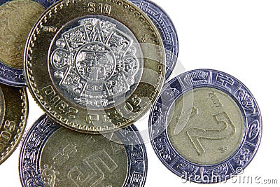 Mexican Coins Stock Photo