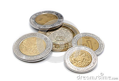 Mexican Coins Stock Photo
