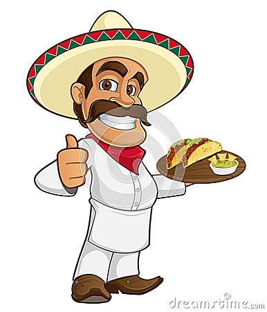 Mexican cook Vector Illustration