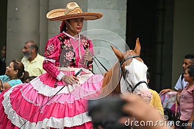 Mexican Cowboys riding beautiful horses Editorial Stock Photo