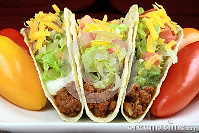 Mexican crunchy taco Stock Photo