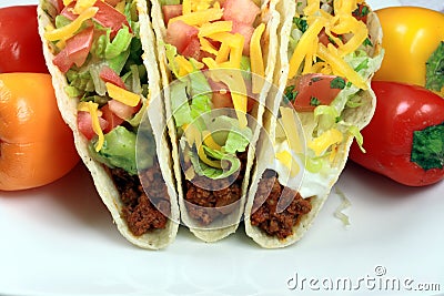 Mexican crunchy taco Stock Photo