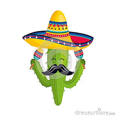 Mexican culture cartoon Vector Illustration