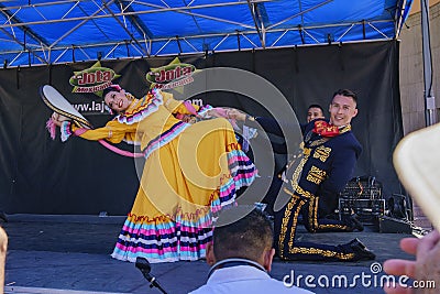 Mexican dancing at the famous Cinco de Mayo Festival Editorial Stock Photo