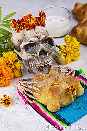 Mexican day of the dead background Stock Photo