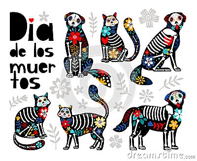 Mexican dead animals Vector Illustration