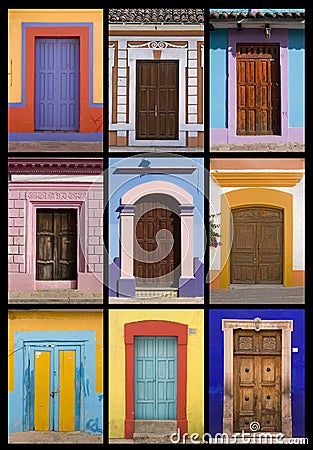 Mexican doors Stock Photo