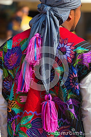 Mexican Dress - Zinacantan Chiapas Mexico Editorial Stock Photo