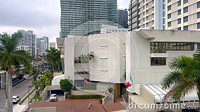 Mexican Embassy at the Brickell district - MIAMI, UNITED STATES - FEBRUARY 20, 2022 Editorial Stock Photo