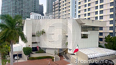 Mexican Embassy at the Brickell district - MIAMI, UNITED STATES - FEBRUARY 20, 2022 Editorial Stock Photo