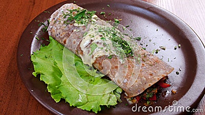 Mexican Enchiladas rancheras Stock Photo