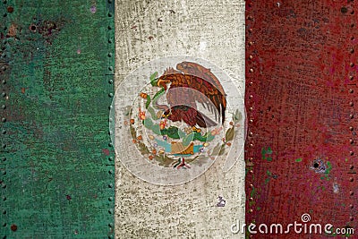 Mexican Flag Retro Grunge Stock Photo