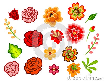 Mexican flowers Vector Illustration