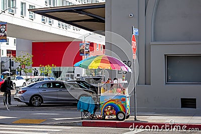 Mexican food cart Editorial Stock Photo