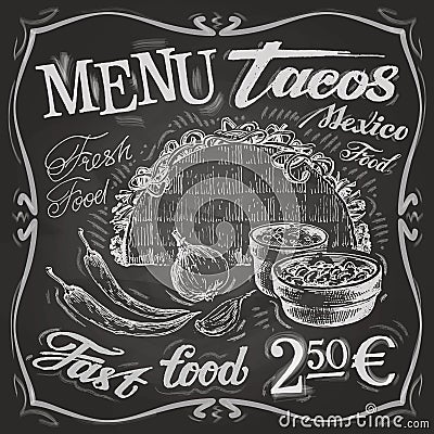Mexican food logo design template. tacos, burritos Vector Illustration