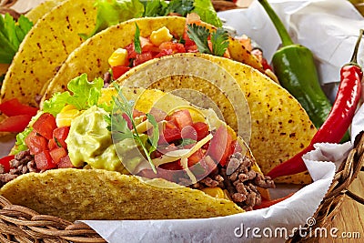 Mexican food Tacos Stock Photo