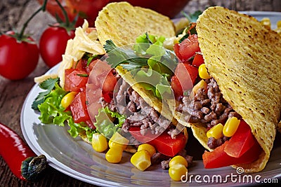 Mexican food Tacos Stock Photo