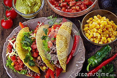 Mexican food Tacos Stock Photo