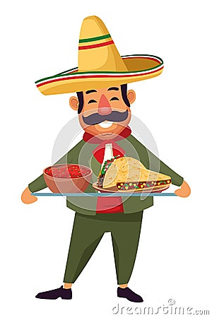 Mexican food and tradicional culture Vector Illustration