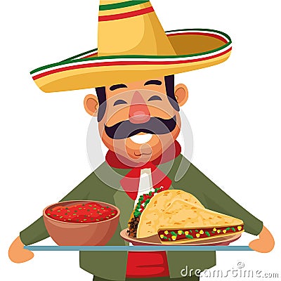 Mexican food and tradicional culture Vector Illustration