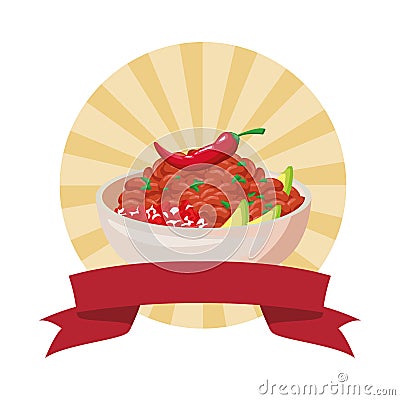 Mexican food and tradicional culture Vector Illustration