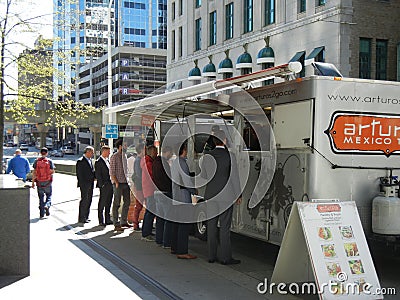 Mexican Food Trailer Editorial Stock Photo
