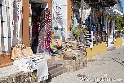 Mexican handicraft store in San Jose del Cabo, Mexico Editorial Stock Photo