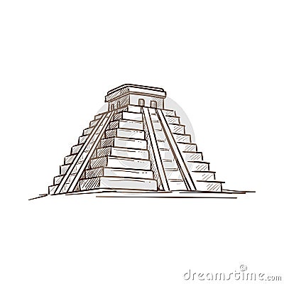 Mexican heritage of ancients culture living on territory Vector Illustration