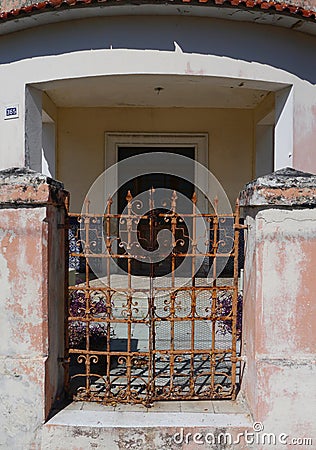 Mexican houses front door entrance Stock Photo