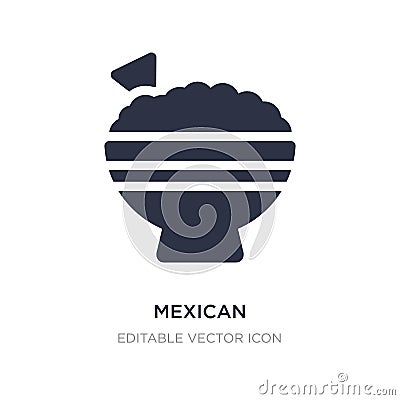 mexican icon on white background. Simple element illustration from Food concept Vector Illustration