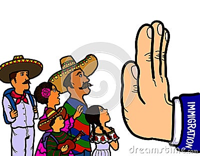 Mexican Illegal Immigrant Stock Photo