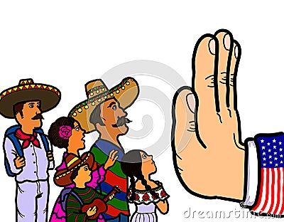 Mexican Illegal Immigrant Stock Photo
