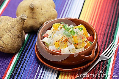 Mexican jicama and citrus salad Stock Photo