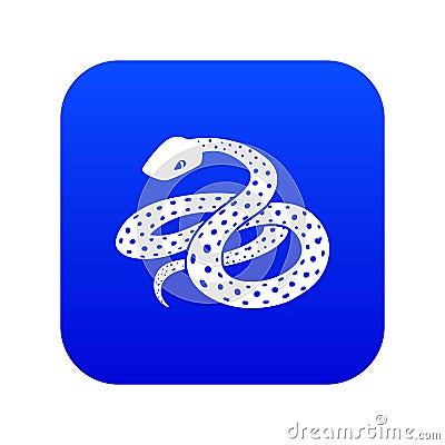 Mexican kingsnake icon blue vector Vector Illustration