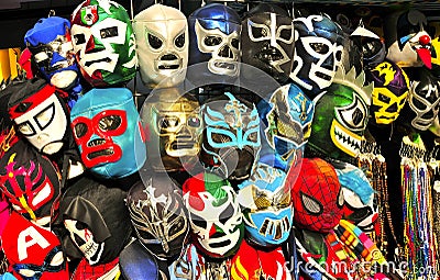 Mexican Lucha Wrestling Masks Editorial Stock Photo