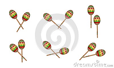 Mexican maracas, vector set Vector Illustration