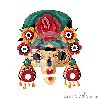Mexican Mask Illustration Vector Illustration