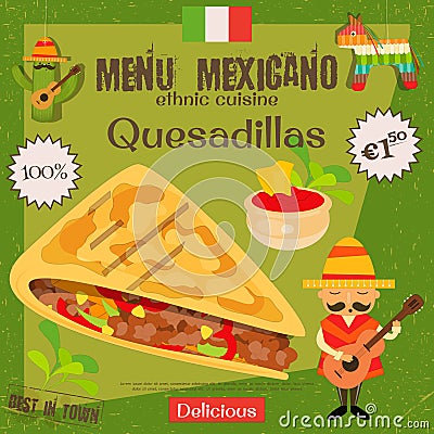 Mexican Menu Vector Illustration