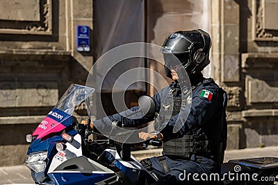 Mexican military parade in the streets of Puebla Editorial Stock Photo
