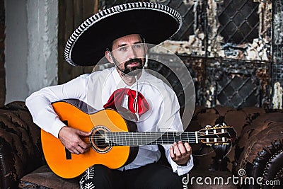 Mexican musician mariachi Stock Photo