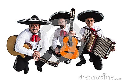 Mexican musicians mariachi band. Stock Photo