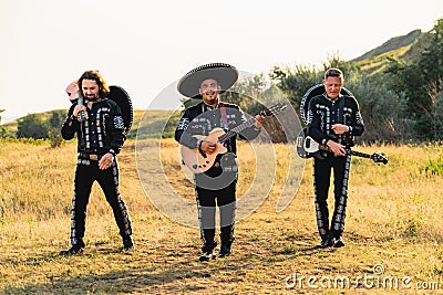 Mexican musicians mariachi Stock Photo